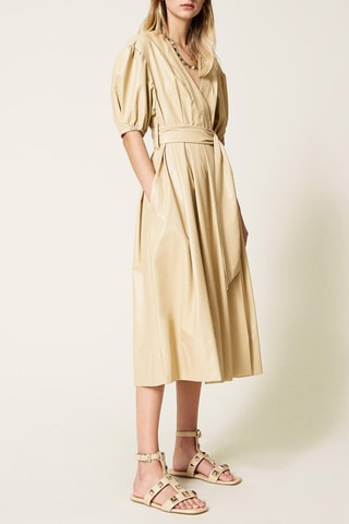 Vestido midi - Beige