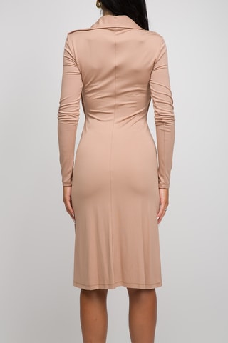 Vestido cruzado - Beige