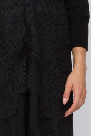 Vestido jersey de lana y cachemir - Negro