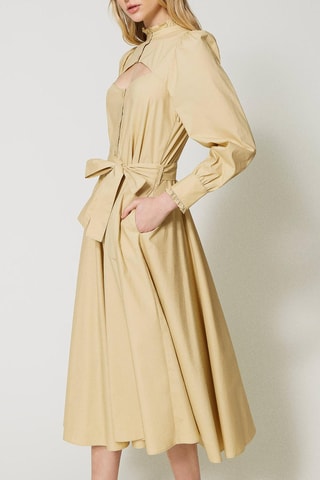 Vestido midi - Beige