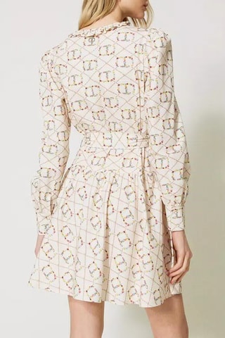 Vestido evasé - Beige