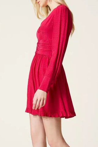 Vestido evasé - Fucsia