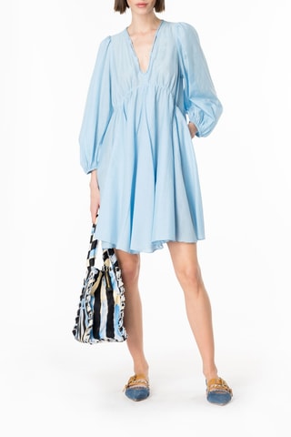 Vestido evasé - Azul claro