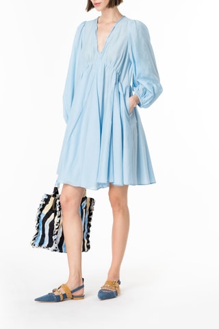 Vestido evasé - Azul claro