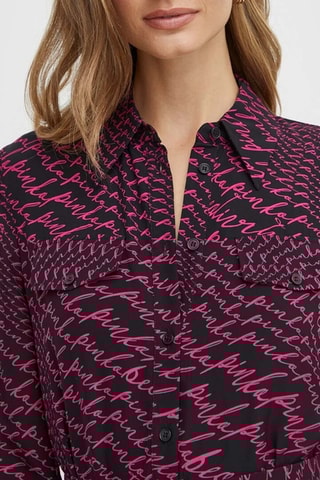 Vestido largo - Negro y fucsia