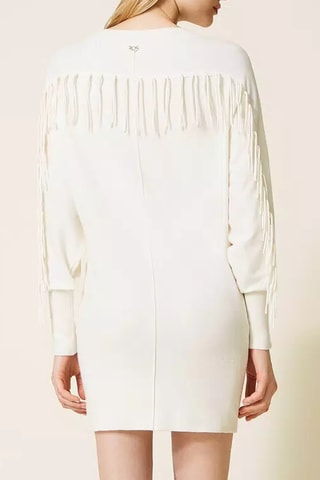 Vestido jersey - Marfil