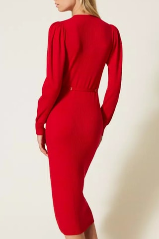 Vestido jersey - Rojo
