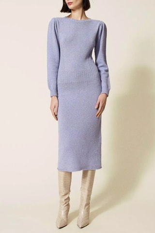 Vestido jersey de lana - Violeta