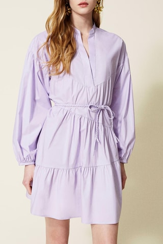 Vestido trapecio - Malva