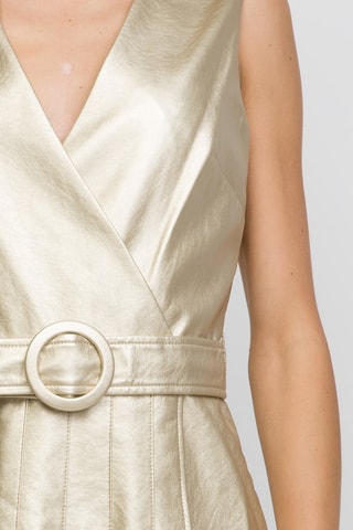 Vestido plisado - Dorado