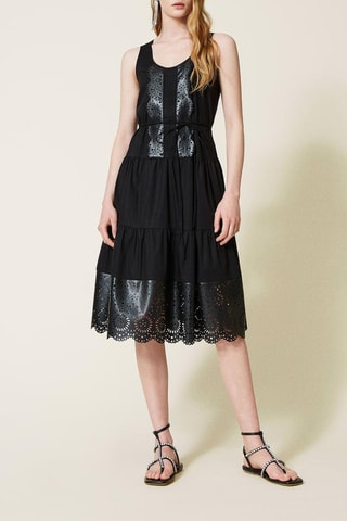 Vestido evasé - Negro