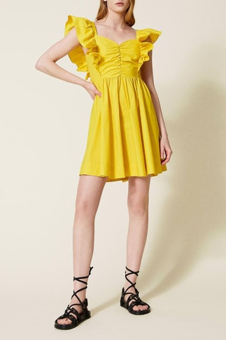 Vestido evasé - Amarillo