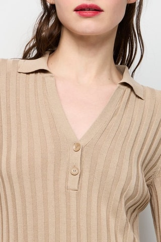 Vestido midi - Beige