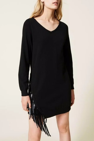 Vestido jersey - Negro