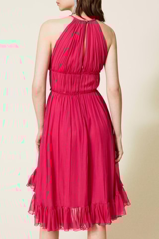 Vestido evasé - Fucsia