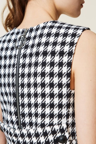 Vestido recto - Negro y blanco