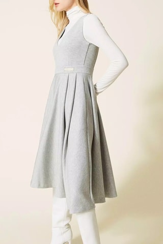 Vestido evasé - Gris claro jaspeado