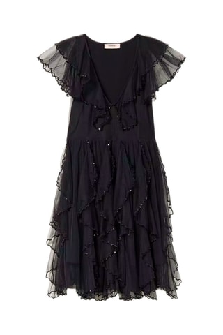 Vestido avolantado - Negro