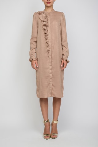 Vestido camisero - Camel