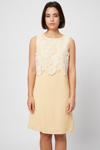 Vestido recto bimateria - Salmón y crudo - Harmont & Blaine