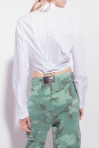 Camisa anudada - Blanco