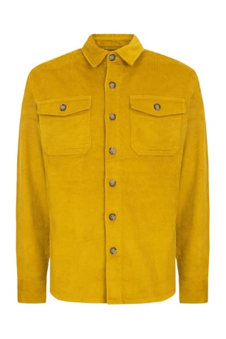 Sobrecamisa de terciopelo - Mostaza