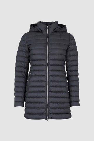 Anorak midi con capucha - Azul marino