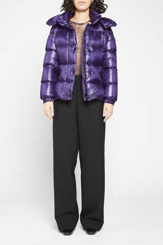 Anorak corto con capucha - Violeta