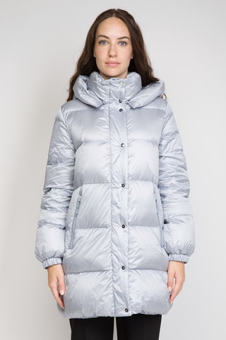 Anorak largo con capucha - Gris