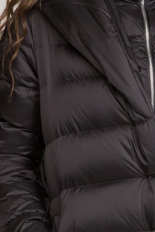 Anorak largo con capucha - Negro