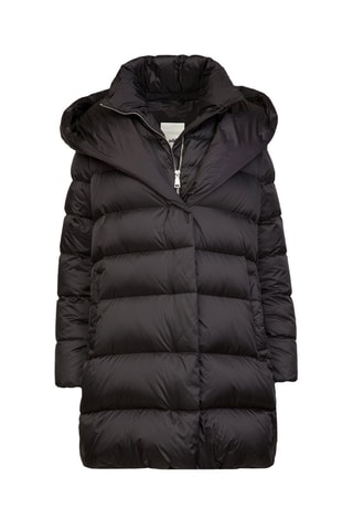 Anorak largo con capucha - Negro