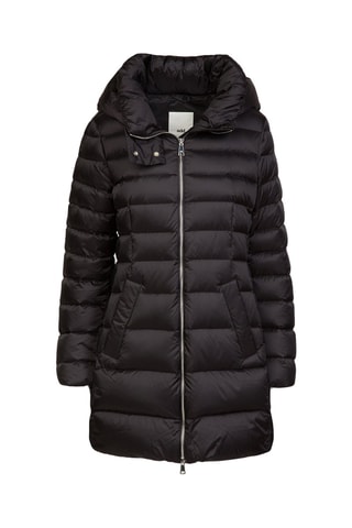 Anorak largo con capucha - Negro