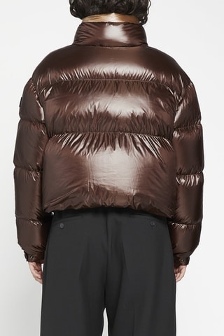 Anorak corto - Marrón y beige