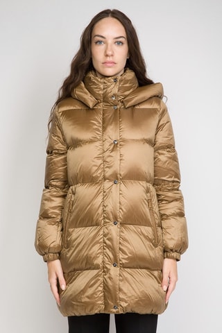 Anorak largo con capucha - Marrón