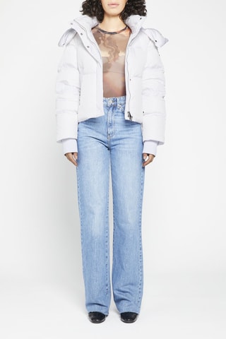 Anorak corto con capucha - Blanco