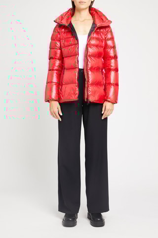 Anorak brillante con capucha - Rojo brillante