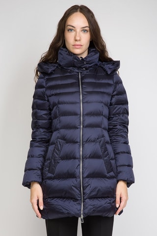 Anorak largo con capucha - Azul marino