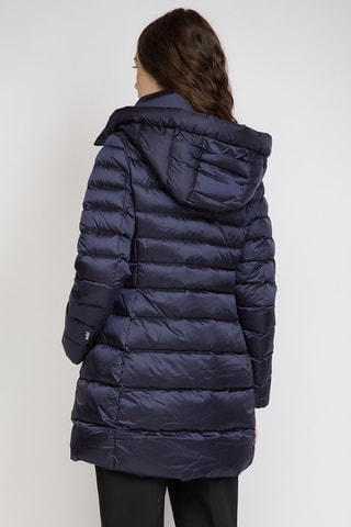 Anorak largo con capucha - Azul marino