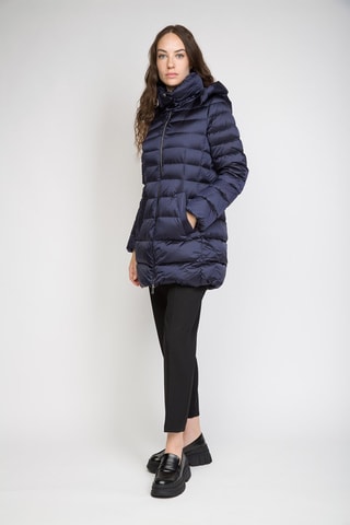 Anorak largo con capucha - Azul marino