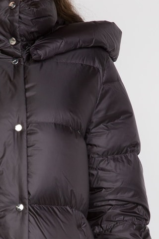 Anorak largo con capucha - Negro