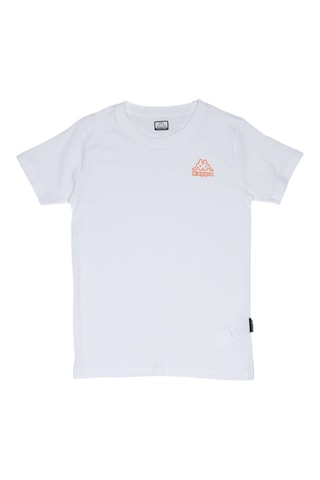 Camiseta - Blanco, negro y naranja