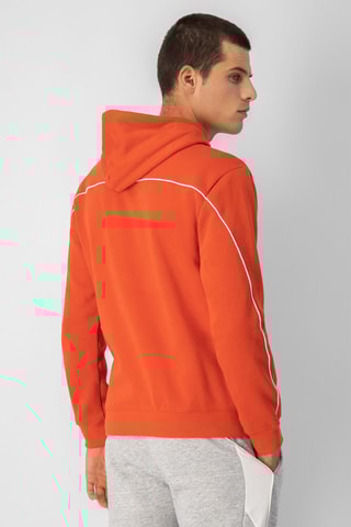 Sudadera con capucha - Naranja y azul marino