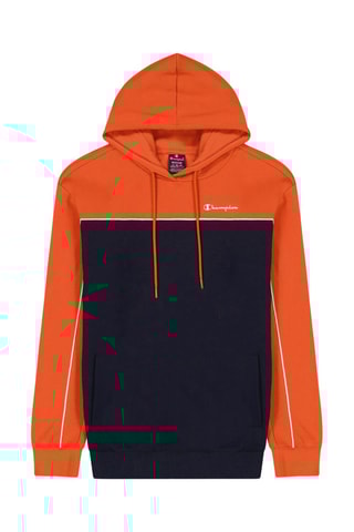 Sudadera con capucha - Naranja y azul marino