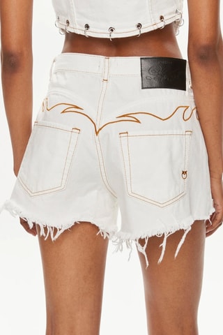 Short vaquero - Blanco