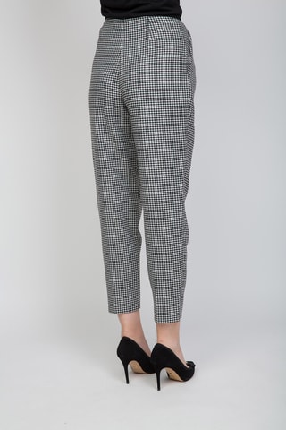 Pantalón 7/8 de lana - Negro y crudo