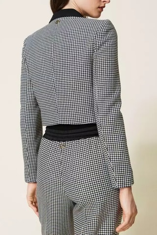 Chaqueta de lana - Negro y crudo
