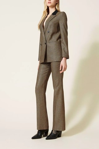 Chaqueta de lana - Negro y mostaza