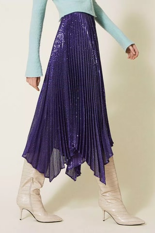 Falda plisada - Violeta
