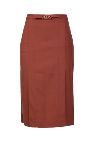 Falda recta - Rojo ladrillo