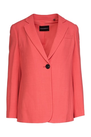 Blazer de lana - Rosa coral - Emporio Armani